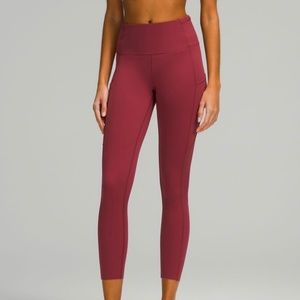 lululemon athletica, Pants & Jumpsuits, Lululemon Base Pace 25 Mulled  Wine Leggings